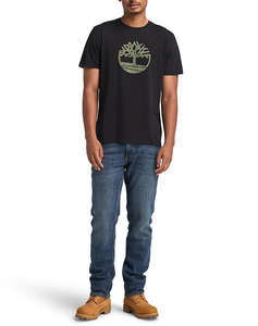 TIMBERLAND Camo Tree Logo Short Sleeve Tee