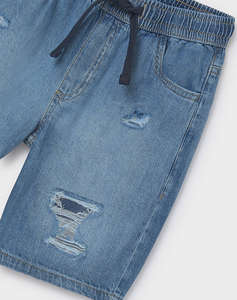 MAYORAL PANTALONI SCURTI JEAN RUPTURI