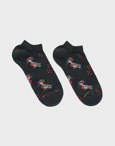 WALK SOSETE DE DAMA SCURTE DIN BUMBAC CU DESIGN