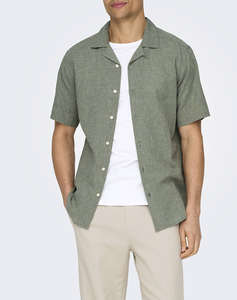 ONLY&SONS ONSCAIDEN LIFE SS SOLID RESORT LINENNOOS