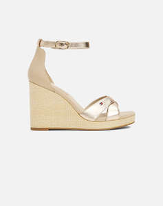 TOMMY HILFIGER FLAG METALLIC HIGH WEDGE ESPAD