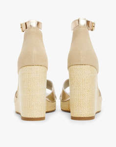 TOMMY HILFIGER FLAG METALLIC HIGH WEDGE ESPAD