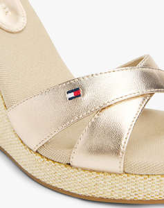 TOMMY HILFIGER FLAG METALLIC HIGH WEDGE ESPAD