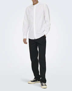 ONLY&SONS ONSCAIDEN LIFE LS SOLID LINEN MAO NOOS