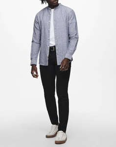 ONLY&SONS ONSCAIDEN LIFE LS SOLID LINEN MAO NOOS