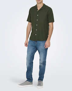 ONLY&SONS ONSCAIDEN LIFE SS SOLID RESORT LINENNOOS