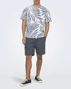 ONLY&SONS ONSZEKE LIFE REG WASHED SS AOP TEE