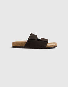 SELECTED SLHBASTIAN SUEDE STRAP SLIDER