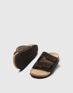 SELECTED SLHBASTIAN SUEDE STRAP SLIDER