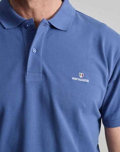 NAVY&GREEN BLUZA POLO MONOCROMA, CUSTOM FIT