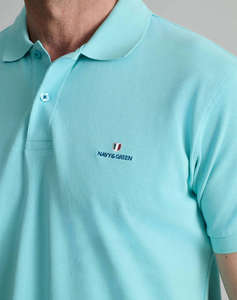 NAVY&GREEN BLUZA POLO MONOCROMA, CUSTOM FIT