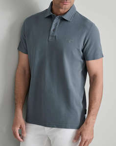 NAVY&GREEN BLUZA POLO PIQUE MONOCROMA