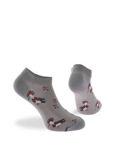 WALK SOSETE DE DAMA SCURTE DIN BUMBAC CU DESIGN