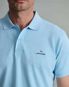NAVY&GREEN BLUZA POLO MONOCROMA, CUSTOM FIT
