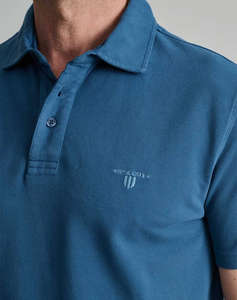NAVY&GREEN BLUZA POLO PIQUE MONOCROMA