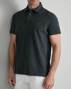 NAVY&GREEN BLUZA POLO PIQUE MONOCROMA