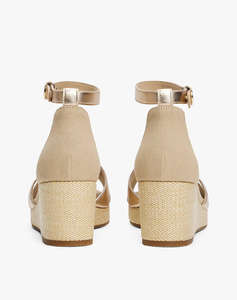 TOMMY HILFIGER FLAG METALLIC MID WEDGE ESPAD
