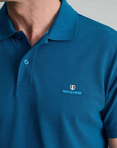 NAVY&GREEN BLUZA POLO MONOCROMA, CUSTOM FIT