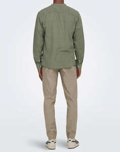 ONLY&SONS ONSCAIDEN LIFE LS SOLID LINEN MAO NOOS