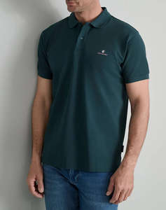 NAVY&GREEN BLUZA POLO MONOCROMA, CUSTOM FIT