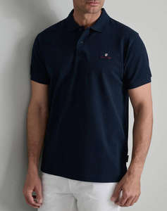 NAVY&GREEN BLUZA POLO MONOCROMA, CUSTOM FIT