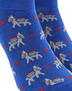 WALK SOSETE DE DAMA SCURTE DIN BUMBAC CU DESIGN