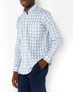 THE BOSTONIANS CAMASA MAVERICK REGULAR FIT MedCheck SLUB Button-down Regular fit