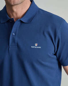 NAVY&GREEN BLUZA POLO MONOCROMA, CUSTOM FIT