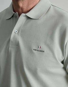 NAVY&GREEN BLUZA POLO MONOCROMA, CUSTOM FIT