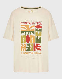 FUNKY BUDDHA Bluza de dama Maneca Scurta Cu imprimeu