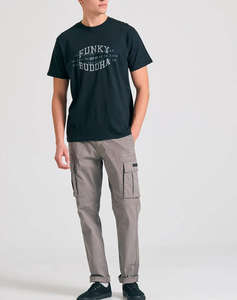 FUNKY BUDDHA Bluza de barbati Maneca Scurta Cu imprimeu