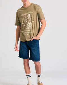 FUNKY BUDDHA Bluza de barbati Maneca Scurta Cu imprimeu