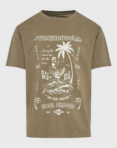 FUNKY BUDDHA Bluza de barbati Maneca Scurta Cu imprimeu