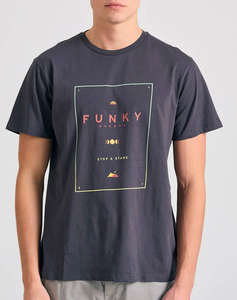 FUNKY BUDHA Bluza de barbati Maneca Scurta Cu imprimeu