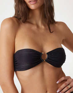 GUESS BANDEAU WITH REMOVAB - RECY BRIGHT LUREX JERSEY COSTUM DE BAIE W