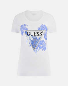 GUESS SS CN FLOWER TRIANGLE TEE BLUZA DE DAMA