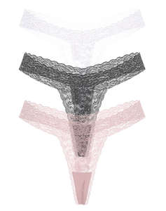 GUESS 3PACK BASIC LACE THONG LENJERIE IMTIMA DE DAMA