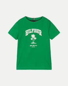 TOMMY HILFIGER HILFIGER PALM PRINT TEE SS
