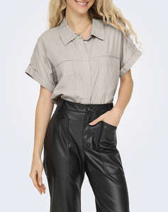 ONLY ONLCARO S/S LINEN BL BOXY SHIRT CC PNT