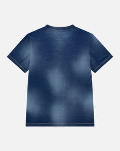 GUESS INDIGO JERSEY SS T-S - INDIGO JERSEY ACID WASH 160GSM BLUZA B