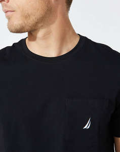 NAUTICA BLUZA T-SHIRT ΚΜSS ANCHOR POCKET TEE