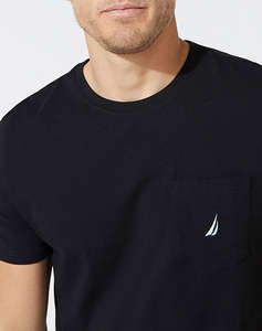NAUTICA BLUZA T-SHIRT ΚΜSS ANCHOR POCKET TEE