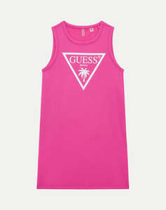 GUESS JERSEY SL DRESS_MINI - MID ORGANIC COLOURED JERSEY ROCHIE G