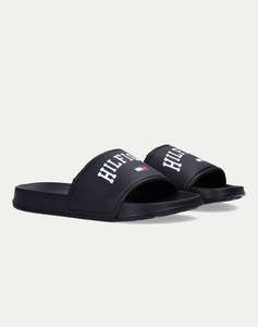 TOMMY HILFIGER LOGO PRINT POOL SLIDE