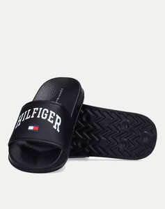 TOMMY HILFIGER LOGO PRINT POOL SLIDE