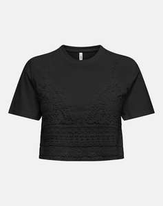 ONLY ONLBETSY LIFE S/S O-NECK MIX TOP JRS