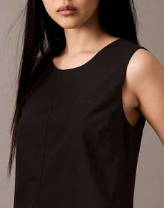 CALVIN KLEIN JEANS POPLIN SLEEVELESS MINI DRESS
