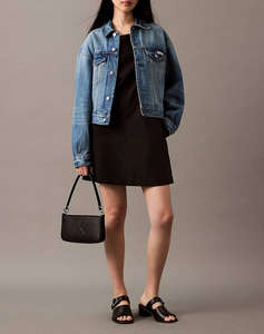 CALVIN KLEIN JEANS POPLIN SLEEVELESS MINI DRESS