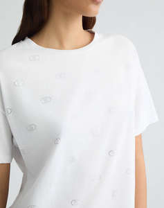 LIU JO WHITE_WA5J21__ECS T-SHIRT MODA M/C BLUZA DE DAMA