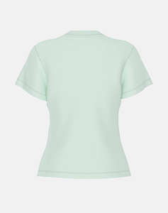 GUESS KAMELIE CN T-SHIRT - MID ORGANIC STRETCH JERSEY 180 BLUZA W